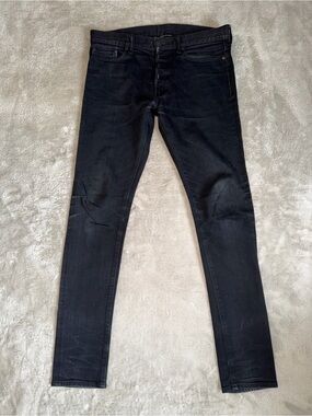 John Elliott Mens Size 31x32 Black Cast 2 Skinny Fit Denim Jeans Made In Japan